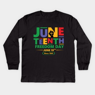 Juneteenth Is My Independence Juneteenth Day Black Women Kids Long Sleeve T-Shirt